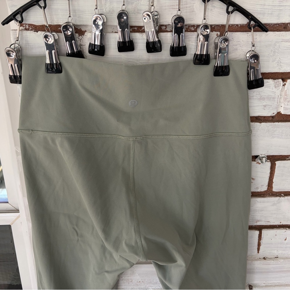 Lululemon Tights Wunder Train Everlux soft muted sage colored size size 8